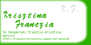 krisztina franczia business card